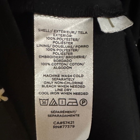 Ann Taylor Black and White Star Polka Dot Layered Long Sleeve Wrist Tie Dress - Picture 11 of 13